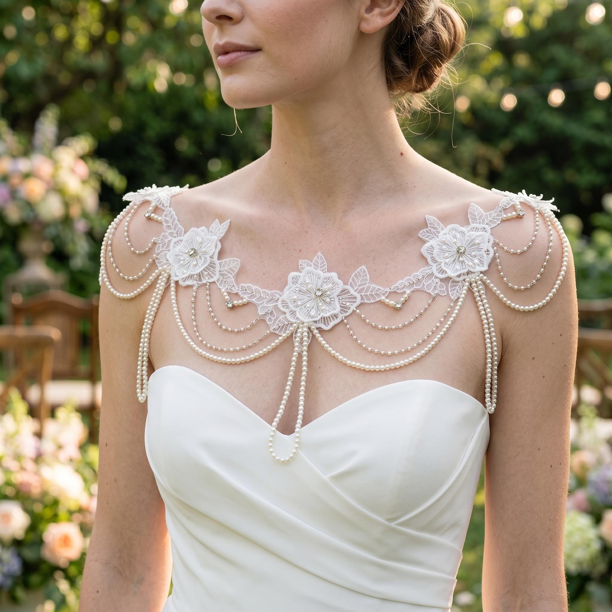 Wedding Necklaces for Strapless Dresses - Etsy Wedding Necklaces for Strapless Dresses - Etsy