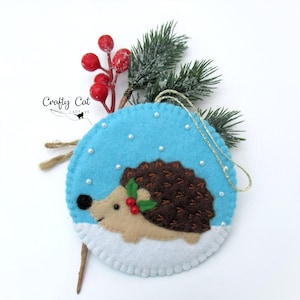 Felt Hedgehog Christmas Ornament: Handmade Holiday Decor