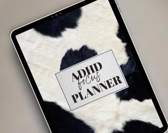 Planejador para TDAH em PDF para imprimir – Planejador diário de foco e produtividade, planilha de gerenciamento de tarefas, download digital para organização.