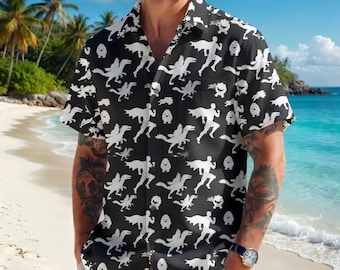 Camiseta hawaiana de Carl, el explorador de mazmorras - Camiseta de verano de Princess Donut & Mongo, regalo divertido para amantes de los gatos y los libros, ideal para hombres y mujeres.