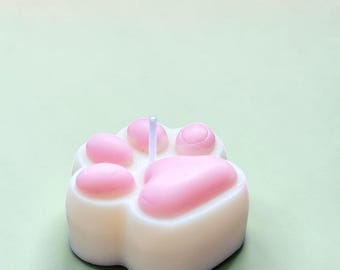 Candela a forma di zampa / Cera di soia, profumo e colore personalizzabili, decorazione per la casa