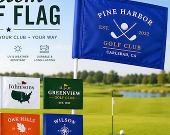 Bandiera da golf personalizzata – Bandiera da putting green personalizzata per lo stato di appartenenza, regalo per golfisti