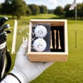 Personalized Golf Gift Set \u2013 Custom Golf Ball, Engraved Tees, Wooden Gift Box for Groomsmen, Father\u2019s Day & Golf Lovers product logo
