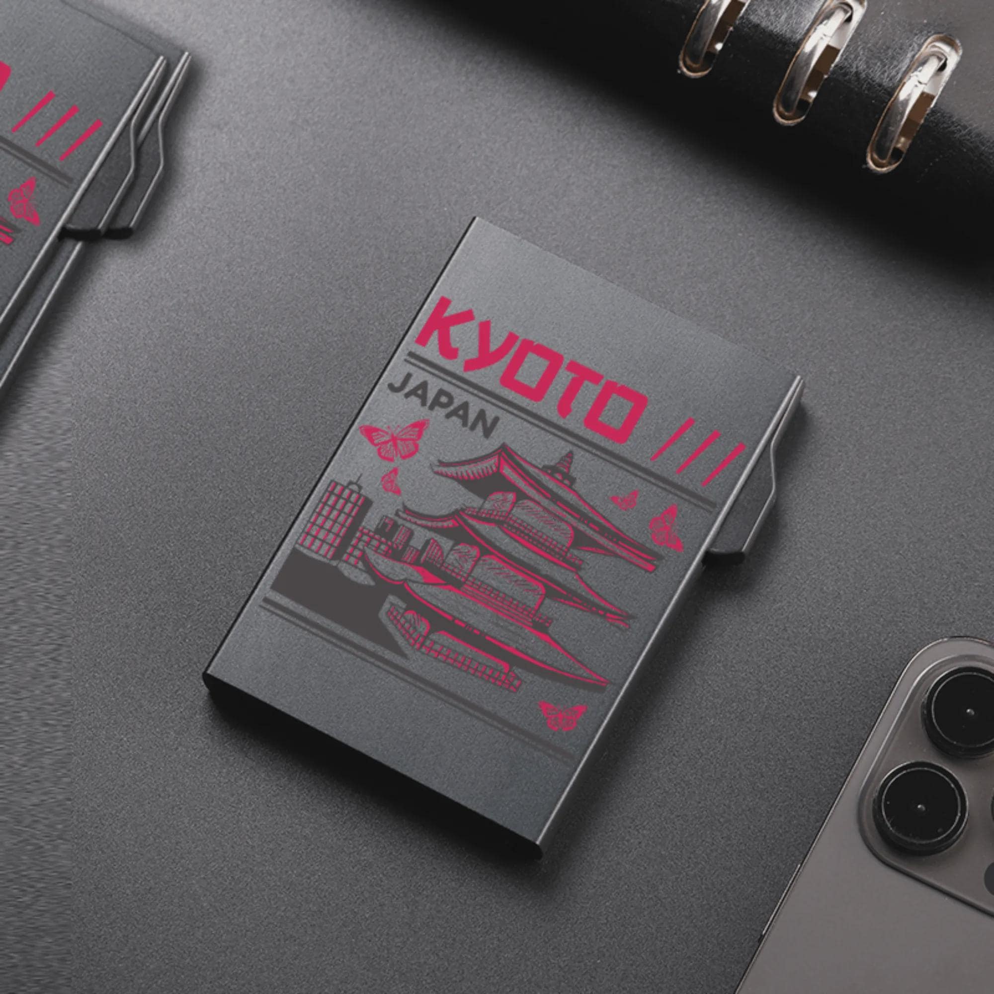Custom Engraved Pop Up Card Holder, RFID Blocking Slim Aluminum Wallet, Personalized Gift, Minimalist Travel Card Case