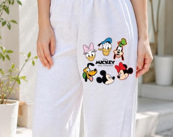 Pantalones deportivos de Mickey y Minnie de Disney, pantalones a juego para vacaciones familiares de Disney 2026, pantalones para viajes en crucero de Disney para hombres y mujeres.