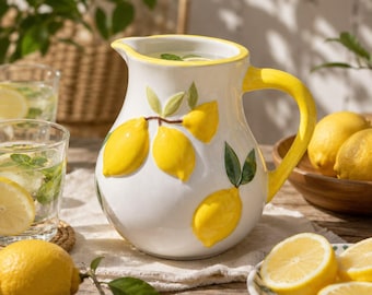 Handmade Ceramic Lemon Pitcher
