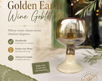 Handmade Stoneware Wine Glass
