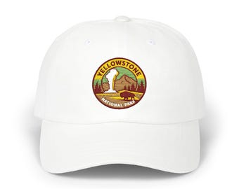Yellowstone National Park Bison Dad Cap, Wyoming Hiking Baseball Hat