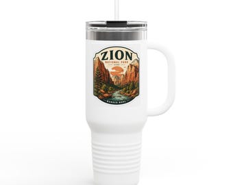 Tazza termica da viaggio del Parco Nazionale di Zion, 40 oz (circa 1,2 litri).