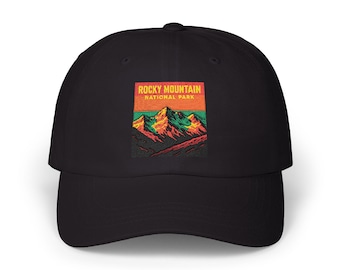 Rocky Mountain National Park Baseball Cap, Vintage Buckle Cotton Hat