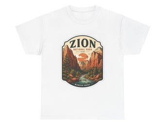 Zion National Park Utah Hiking Graphic Tee, Desert Travel Shirt
