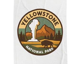 Yellowstone National Park Velveteen Plush Throw Blanket