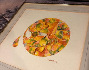 Colored pencil abstract art original