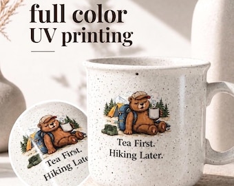 Custom Logo Mug, Personalized Coffee Mug, 15oz Campfire Mug, Custom Name Cup, Business Swag, Bridesmaid Gift, Gift for Her, Camping Gift