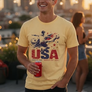 USA Soccer Fan Shirt — Stars and Stripes Football Tee, USMNT World Cup 2026 Gift, American Soccer Shirt Men Women image 6