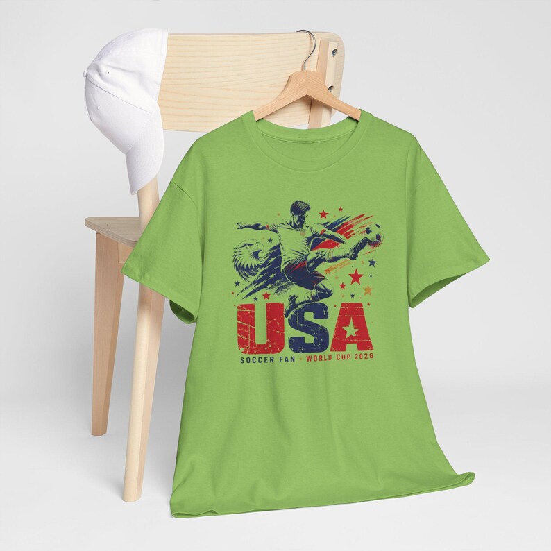 USA Soccer Fan Shirt — Stars and Stripes Football Tee, USMNT World Cup 2026 Gift, American Soccer Shirt Men Women image 8