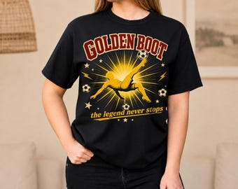 Golden Boot Soccer Shirt – Retro Player Silhouette Comfort Colors Tee