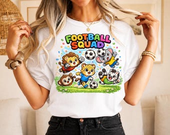 Kids Football Squad Animals Shirt – Comfort Colors® Heavyweight Tee