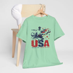 USA Soccer Fan Shirt — Stars and Stripes Football Tee, USMNT World Cup 2026 Gift, American Soccer Shirt Men Women image 9