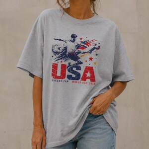 USA Soccer Fan Shirt — Stars and Stripes Football Tee, USMNT World Cup 2026 Gift, American Soccer Shirt Men Women image 7