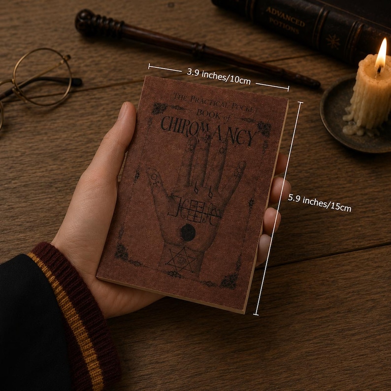 HP Chiromancy Pocket Book | HP-inspirerad handledning för kirurgi och spådom | Vintage mini-trollkarlsbok | Samlarpresent för fans och magiälskare bild 6