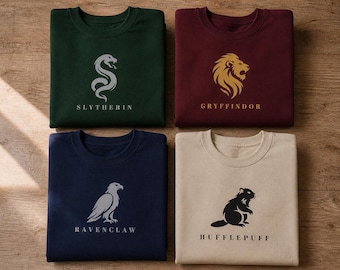 Sweat-shirt blaireau Poufsouffle | Écusson de la maison, vêtements de fan de Poudlard