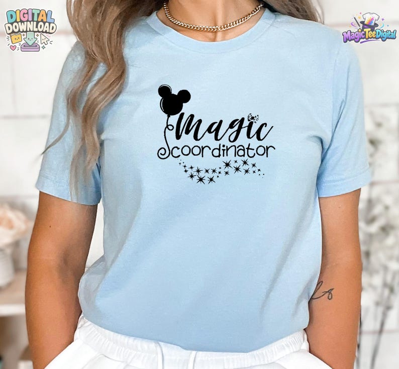 Magic Coordinator SVG PNG Digital Download, Mickey Mouse Ears Design image 4