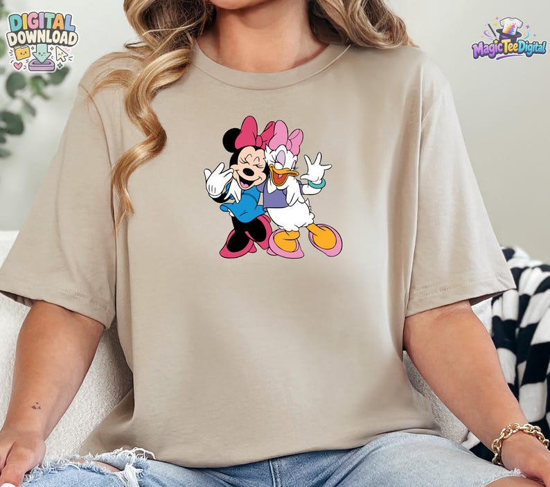 Minnie Maus Daisy Duck Beste Freunde T-Shirt PNG Digital Download Bild 7