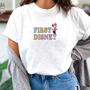 My First Disney Trip Shirt, Minnie Mouse Family Vacation PNG Digital Download image 1