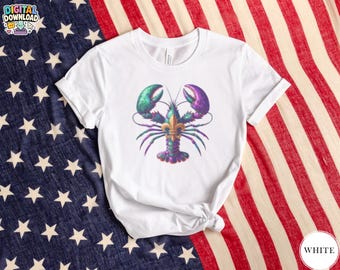 Shirt Louisiana langoesten, sweater Mardi Gras langoesten, Mardi Gras-shirt, Mardi Gras-sweatshirt, Mardi Gras Alligator-T-shirt, Lou, png digitaal