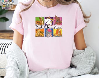 Retro shirt Disney-personage Mom Vibes, Duchess, Perdita, Mrs. Potts, Helen Parr, Mrs. Jumbo T-shirt, Disney Mom Shirt, Disneylan png