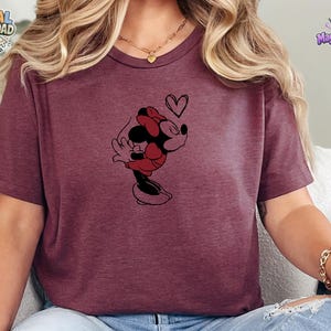 Minnie Mouse Love Heart T-Shirt Design PNG Digital Download image 7