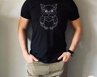 Shirt uil kunst, shirt uilenliefhebber, cadeau voor dierenliefhebbers, zomershirt, verjaardagscadeau, cadeau voor uilenliefhebbers, shirt dierenliefhebber, Owl png