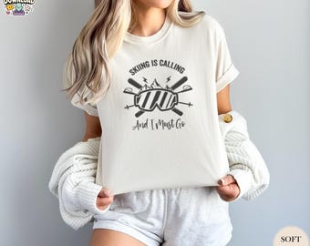 Skiing is Calling Sweatshirt,Ski Lover T Shirt, Funny Skiing Shirts, Cool Skier T-Shirt, Gift For Snowboarder,Skier Sweatshirt,W PNG Digital