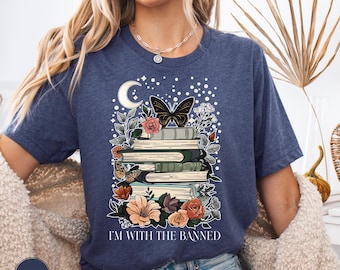 I'm With The Banned Books T-Shirt PNG Digital Download