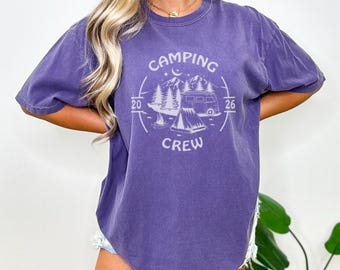 Camping Crew 2026 Tank Top, Custom Camping Shirt, Matching Camping Tees, Family Trip, Girls Vacation, Campfire, Camp Lover Gift PNG Digital