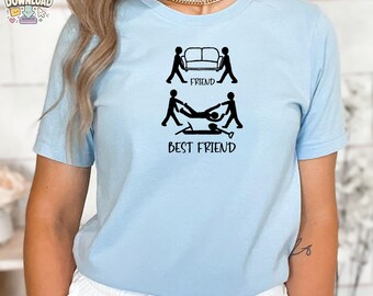 Shirt vriend en beste vriend, shirt grappige vriend, shirts besties, sarcastisch shirt, grappig cadeau voor vriend, shirt beste vriend, hilarisch png-bestand