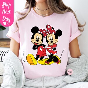 Mickey Minnie Mouse par-T-shirt PNG digital nedladdning bild 3