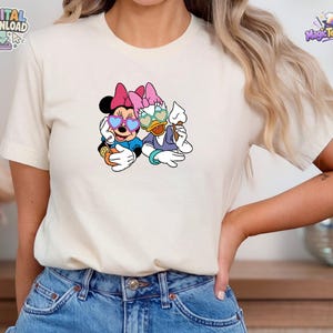 Retro Minnie Mouse Friends Heart Sunglasses PNG Digital Download image 5