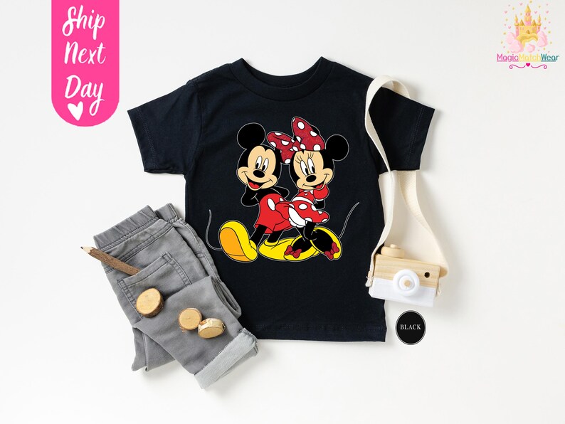 Mickey Minnie Mouse par-T-shirt PNG digital nedladdning bild 5