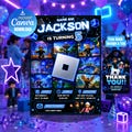 Roblox Birthday Invitation Boy, Blocky Game Party Invite, Kids Canva Template (5x7 Printable) product logo