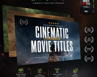 Cinematic Animated Movie Titles | Film Opening, Trailer Text Effects (Premiere Pro, After Effects)