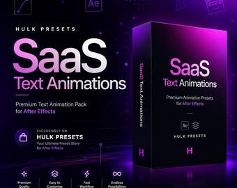 SaaS Text Animations Pack for After Effects | Corporate Presentation Graphics