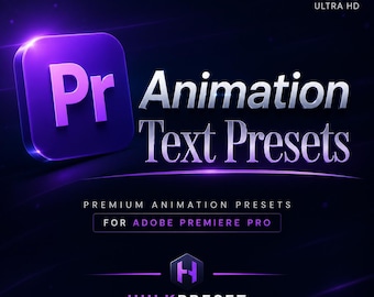 Preset di animazione di testo dinamico per Adobe Premiere Pro / Titoli moderni, introduzioni, terzi inferiori, didascalie, grafica animata, strumenti di editing video