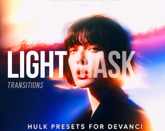 Light Mask Transitions for DaVinci Resolve | Cinematic Light Leaks (Digital Download)