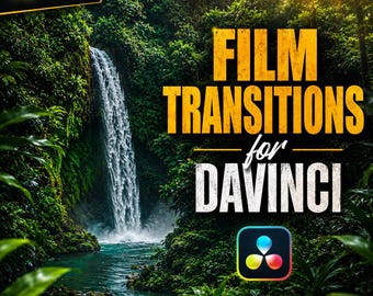 Cinematic Film Transitions for DaVinci Resolve | Drag & Drop Presets (Digital Download)