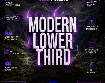 Modern Lower Thirds Pack | Customizable After Effects Templates (4K)