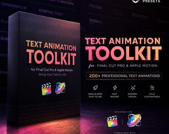 200+ Text Animation Toolkit for Final Cut Pro, Apple Motion (Drag & Drop)