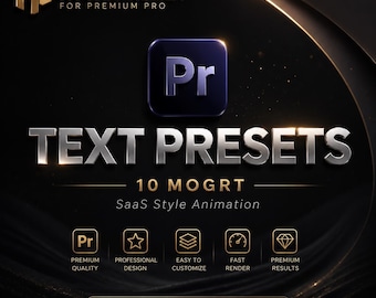 Modern Text Animation Presets for Corporate Videos | SaaS, Business Explainer, Digital Marketing, Professional Presentation Templates