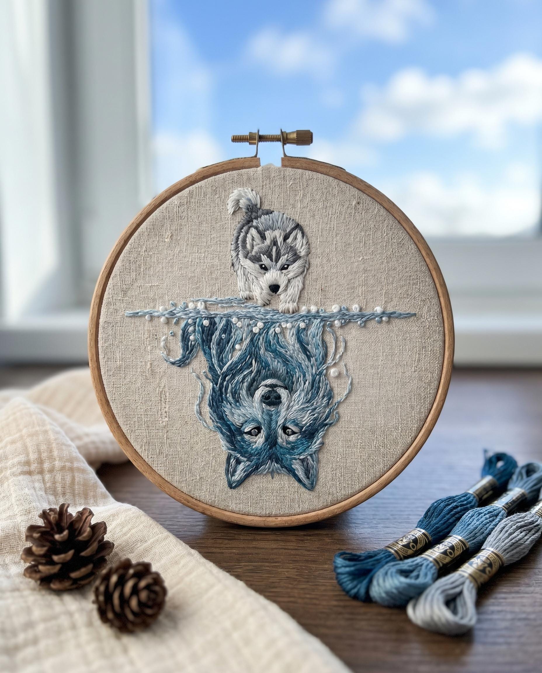 Husky Needlepoint - Etsy